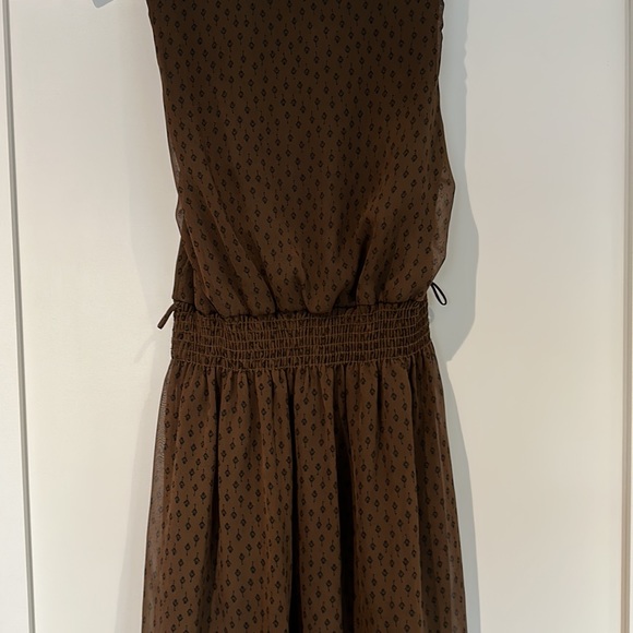 Vintage print dress with tie - Picture 3 of 5